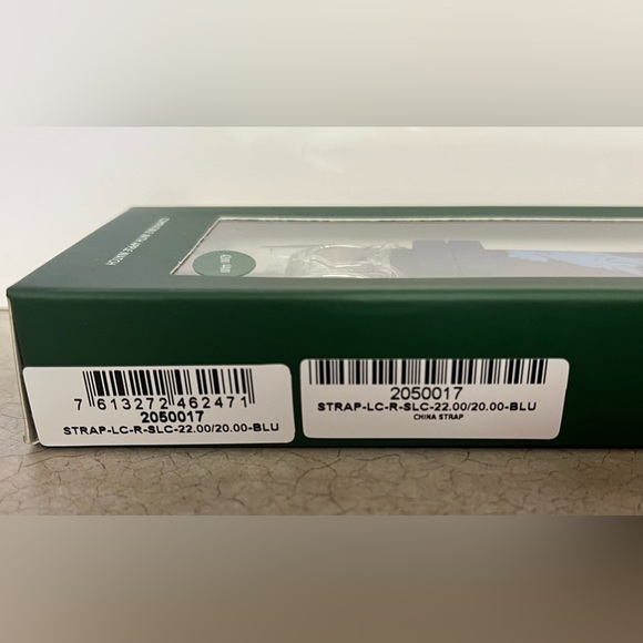 NWT Lacoste Apple Watch Band 42/44MM Blue Alligator Silver Hardware - Picture 7 of 9